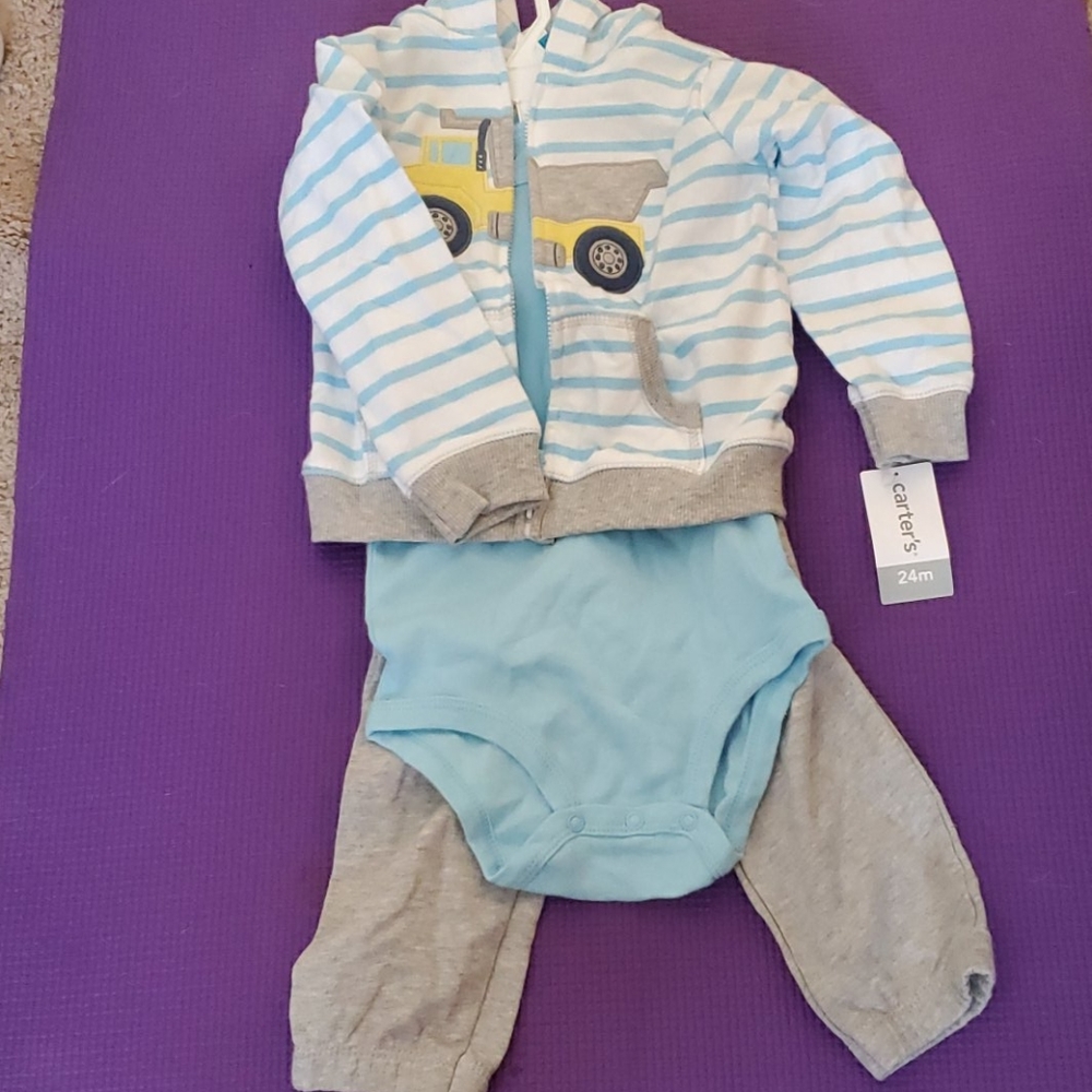 3 pc onesie, hoodie, pant